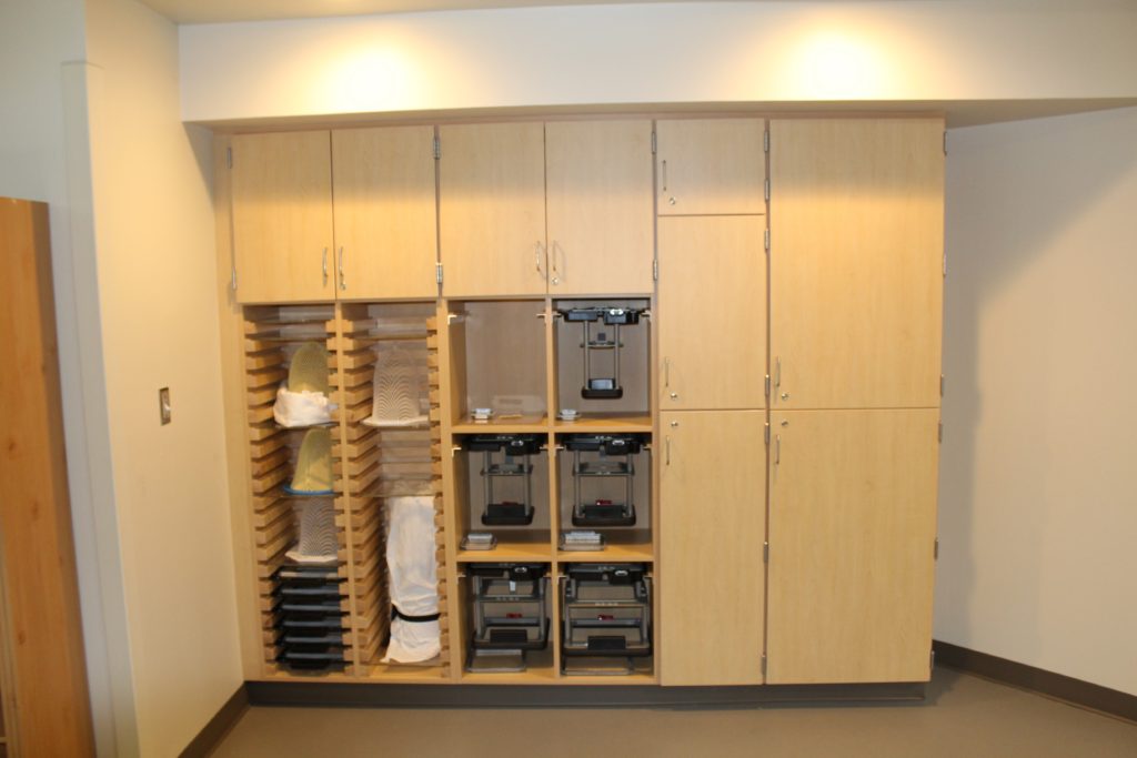 Hospital room cabinets